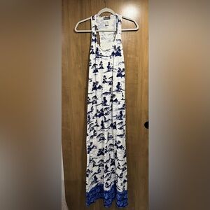 Tommy Bahama Blue and White Maxi Dress
